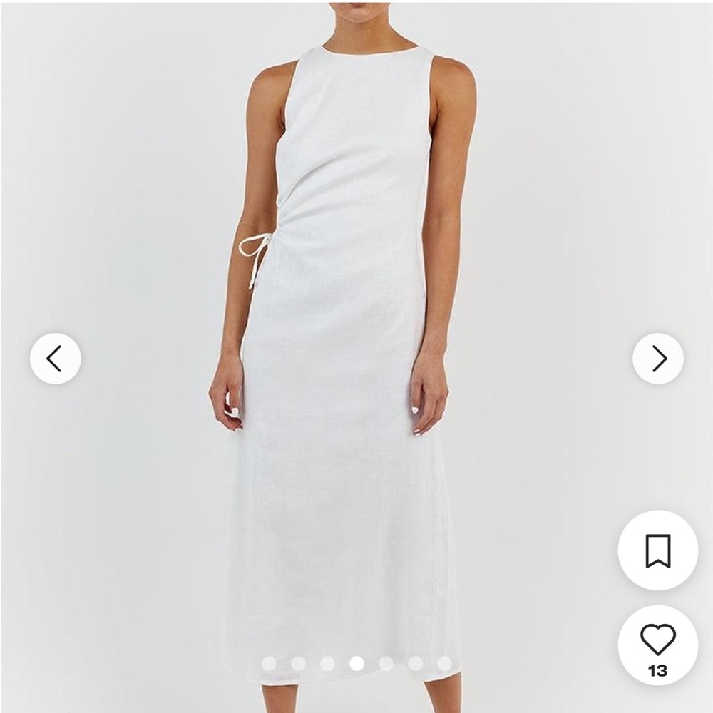 DISSH black linen dress